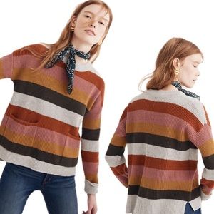 NWT Madewell Patch Pocket Striped Pullover